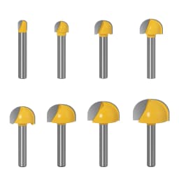 6mm Shank 6,8,12,16,18,20,22mm CNC Tools Solid Carbide Round Nose Bits Round Nose Cove Core Box Router Bit Shaker Cutter Tools