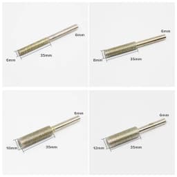 Diamond Cylinder Type Grinding Head Abrasive Wheel Jade Jewelry Bracelet Glass Stone Carving Polishing Tool Burrs Bit 6mm 1pc