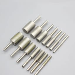 Diamond Cylinder Type Grinding Head Abrasive Wheel Jade Jewelry Bracelet Glass Stone Carving Polishing Tool Burrs Bit 6mm 1pc