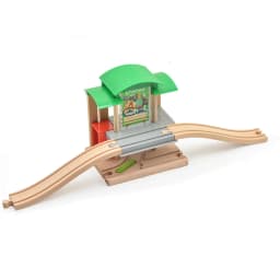 Wooden Railway Train Station Wooden Track Toys Electric Train Track Accessories Fit For All Brand Wood Tracks Toys For Children