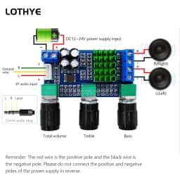 TPA3116D2 80W*2 Dual-channel Stereo High Power Digital Audio Power Amplifier Board Audio Power Amplifier Board