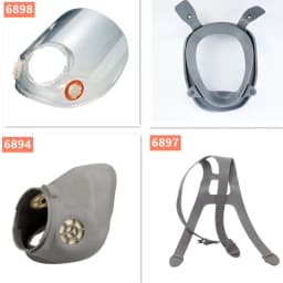 6898 Screen 6897 Headband 6894 6864 Accessory For 3M 6800 Gas Mask Chemical Respirator Protective Face Shield