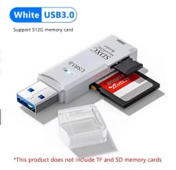2 in 1 USB 3.0 Card Reader Micro TF SD Card Reader USB Adapter High Speed Card Reader TF Memory Card For PC Laptop Accessories