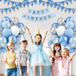 40pcs 12inch Blue White Sliver Snowflake Print Latex Balloons Set for Frozen Theme Birthday Snow Queen Party Decoration Supplies