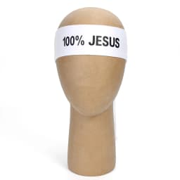 100% JESUS Print Basketball Sports Headband Men Women Running Fitness Sweatband Bandana