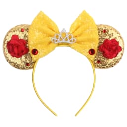 Newest Mickey Mouse Ears Headband for Women Kids Baby Girl Festival Party Hair Accessories with Sequins and 5 Inch Bow