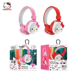 Sanrio Bluetooth Headphone Hello Kitty Wireless Headsets Cartoon Mic Foldable Lightweight Earphone for Phones Laptop Gift Pink