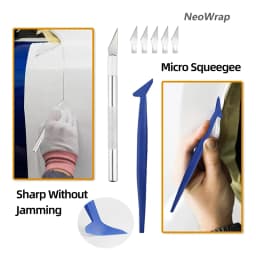 Car Vinyl Wrap Tool Kits Covering Vinyl Spatula Foiling Set Scraper for Window Tint Wrapping Squeegee Tools Car Accessories