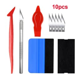 Car Vinyl Wrap Tool Kits Covering Vinyl Spatula Foiling Set Scraper for Window Tint Wrapping Squeegee Tools Car Accessories