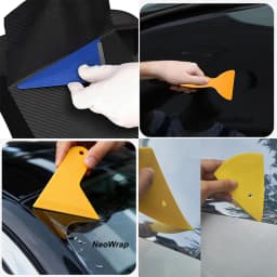 Car Vinyl Wrap Tool Kits Covering Vinyl Spatula Foiling Set Scraper for Window Tint Wrapping Squeegee Tools Car Accessories