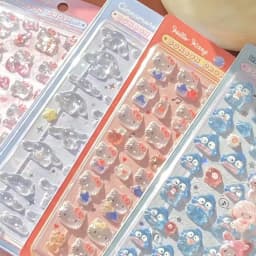 Hello Kitty 3D Hollow Bubble Relief Sticker Sanrio Kawaii DIY Reward Sticker Cute Sticker for Kids Gift
