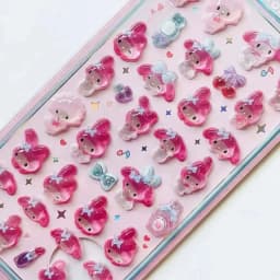 Hello Kitty 3D Hollow Bubble Relief Sticker Sanrio Kawaii DIY Reward Sticker Cute Sticker for Kids Gift