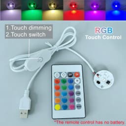 4/2/1Pcs Dimmable High Brightness 5V USB Colorful Gradient LED RGB Light Board Remote Control DIY Model Display Light PCB Board