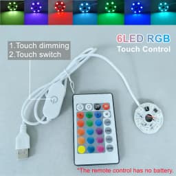 4/2/1Pcs Dimmable High Brightness 5V USB Colorful Gradient LED RGB Light Board Remote Control DIY Model Display Light PCB Board