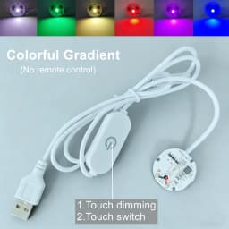 4/2/1Pcs Dimmable High Brightness 5V USB Colorful Gradient LED RGB Light Board Remote Control DIY Model Display Light PCB Board