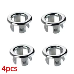4Pcs Kitchen Bathroom Basin Circular Overflow Drain Cover Decoration Bathtub Sink Hole Overflow Hollow Washbasin Overflow