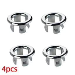 4Pcs Kitchen Bathroom Basin Circular Overflow Drain Cover Decoration Bathtub Sink Hole Overflow Hollow Washbasin Overflow