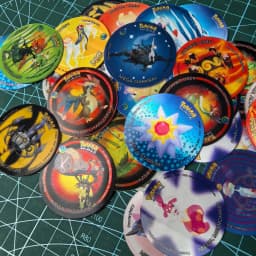 10-90Pcs 3D Flip Pokemon ZA Mega Evolution Tazos Complete Set Lenticular Round Pogs Eco Plastic 4cm Anime Collectible Game Cards