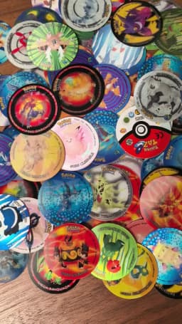 10-90Pcs 3D Flip Pokemon ZA Mega Evolution Tazos Complete Set Lenticular Round Pogs Eco Plastic 4cm Anime Collectible Game Cards