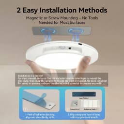 Motion Sensor Ceiling Light USB Type-C Rechargeable Magnetic Lamp Wireless Wall Lamp Remote LED Night Light For Kitchen Coatroom