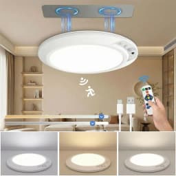 Motion Sensor Ceiling Light USB Type-C Rechargeable Magnetic Lamp Wireless Wall Lamp Remote LED Night Light For Kitchen Coatroom