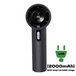 Lenovo Ultra Quiet 100 Speed Handheld Fan ​​USB Rechargeable Portable Mini Turbo Fan for Office and Travel with LED Indicator