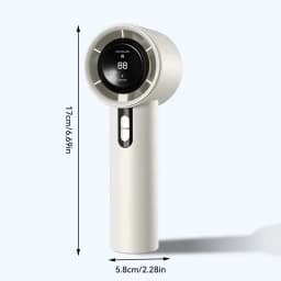Lenovo Ultra Quiet 100 Speed Handheld Fan ​​USB Rechargeable Portable Mini Turbo Fan for Office and Travel with LED Indicator