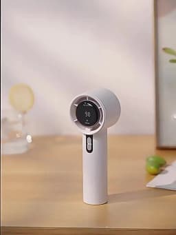 Lenovo Ultra Quiet 100 Speed Handheld Fan ​​USB Rechargeable Portable Mini Turbo Fan for Office and Travel with LED Indicator