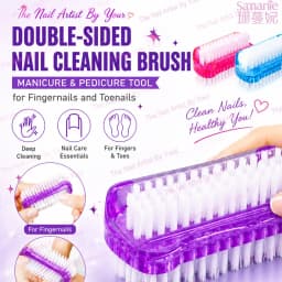 Double-Sided Nail Cleaning Brush, Manicure and Pedicure Tool, Ideal for Fingernails and Toenails