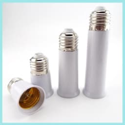 2pcs 65mm 95mm Bulb Adapter E27 to E27 Extender LED Lamp Light Base Socket Extension Converter Connector CFL Light Bulb Adapter