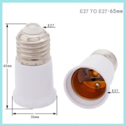 2pcs 65mm 95mm Bulb Adapter E27 to E27 Extender LED Lamp Light Base Socket Extension Converter Connector CFL Light Bulb Adapter