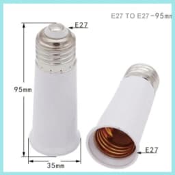 2pcs 65mm 95mm Bulb Adapter E27 to E27 Extender LED Lamp Light Base Socket Extension Converter Connector CFL Light Bulb Adapter