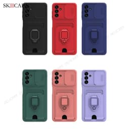 Crossbody Chain Lanyard Slide Case For Samsung A13 A23 A32 A53 A73 5G Wallet Card Slot Cover for Samsung M32 A51 A71 4G A52S A72