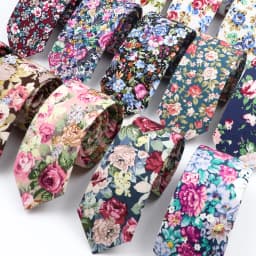 43 Styles 100% Cotton Men Floral Ties 6cm Narrow Slim Skinny Casual Suit Neckie For Wedding Party Shirt Accessories Cravat Gift
