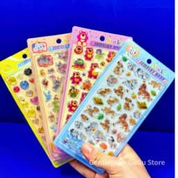 2026 New 3D Stickers of Loving Heart Smiley Face Strawberry Bear The Lion King Dalmatian and Dumbo, Cute Cartoon Style