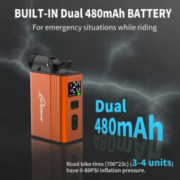 120 PSI Portable Electric Inflator Pump Custom Tire Pressure Display Tire Inflator MTB Road Bike with Schrader Presta Clik Valve