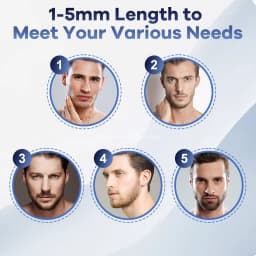 Brangdy 5-in-1 Guide Comb Guard Fit for One Blade QP2520 QP2530 QP2620 QP2630 QP2724 QP2834 Beard Trimmer 1-5mm Adjustable