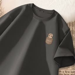 American Vintage Simple Design Print Short Sleeve T-shirt Men Heavyweight Oversized Loose Couple Teenagers Round Neck Sport Top
