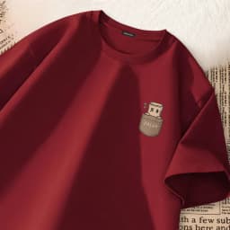 American Vintage Simple Design Print Short Sleeve T-shirt Men Heavyweight Oversized Loose Couple Teenagers Round Neck Sport Top