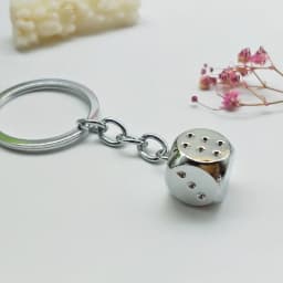 New Dice Key Chain Metal Personality Dice Poker Soccer Guitar Model Alloy Keychain Gift Car Key Ring 17045