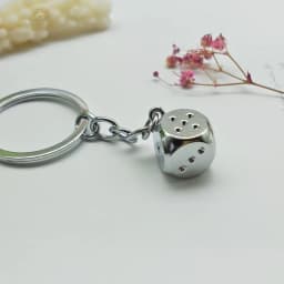 New Dice Key Chain Metal Personality Dice Poker Soccer Guitar Model Alloy Keychain Gift Car Key Ring 17045