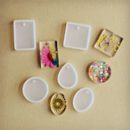 SNASAN 5Pieces Pendant Silicone Mold Handmade Jewelry Making Tool UV Epoxy Resin Casting Silicone Mould