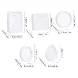 SNASAN 5Pieces Pendant Silicone Mold Handmade Jewelry Making Tool UV Epoxy Resin Casting Silicone Mould