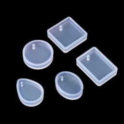 SNASAN 5Pieces Pendant Silicone Mold Handmade Jewelry Making Tool UV Epoxy Resin Casting Silicone Mould
