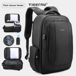 Tigernu Men Backpacks Vacuum Compression Backpacks 14 15.6 17.3'' Laptop Backpack For Men School Backpack Male Travel Backpacks