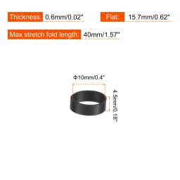 50/100/200pcs Silicone Rubber Bands Cable Ties  Strong Elastic Bands Non-slip Flat Black for Cord Wrapping, Bag Wraps, Art