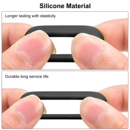 50/100/200pcs Silicone Rubber Bands Cable Ties  Strong Elastic Bands Non-slip Flat Black for Cord Wrapping, Bag Wraps, Art