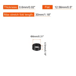 50/100/200pcs Silicone Rubber Bands Cable Ties  Strong Elastic Bands Non-slip Flat Black for Cord Wrapping, Bag Wraps, Art