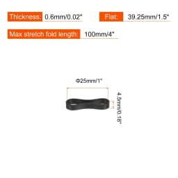 50/100/200pcs Silicone Rubber Bands Cable Ties  Strong Elastic Bands Non-slip Flat Black for Cord Wrapping, Bag Wraps, Art