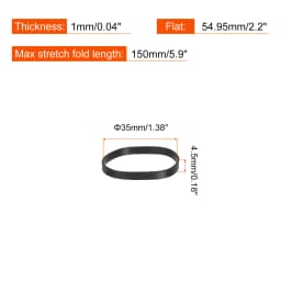 50/100/200pcs Silicone Rubber Bands Cable Ties  Strong Elastic Bands Non-slip Flat Black for Cord Wrapping, Bag Wraps, Art